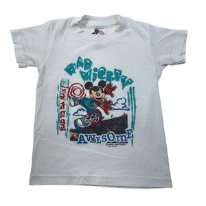 Vintage 1990s Bad Mickey Disney Short Sleeve Single Stitch T-Shirt USA Made 5/6